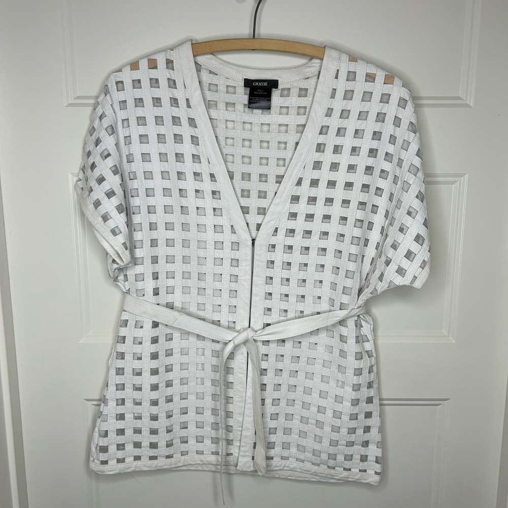 GRAYSE leather & mesh jacket size S